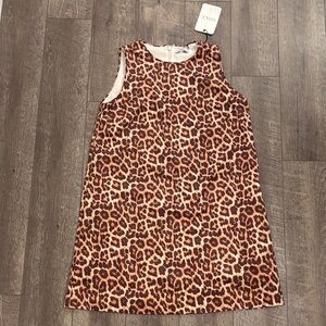 S’Edge Sleeveless Leopard Faux Suede Dress